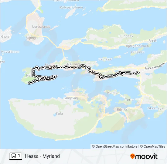 1 Bus Line Map