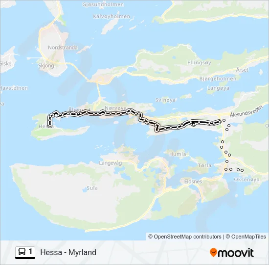1 Bus Line Map