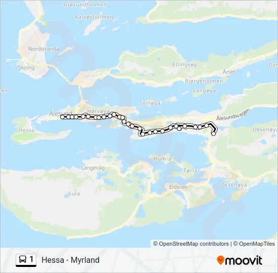 1 Bus Line Map