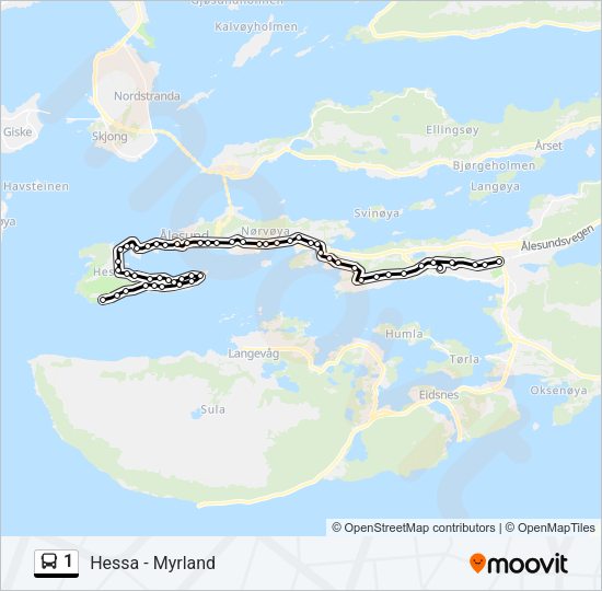 1 Bus Line Map