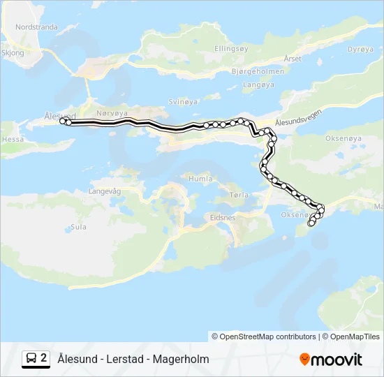 2 Bus Line Map