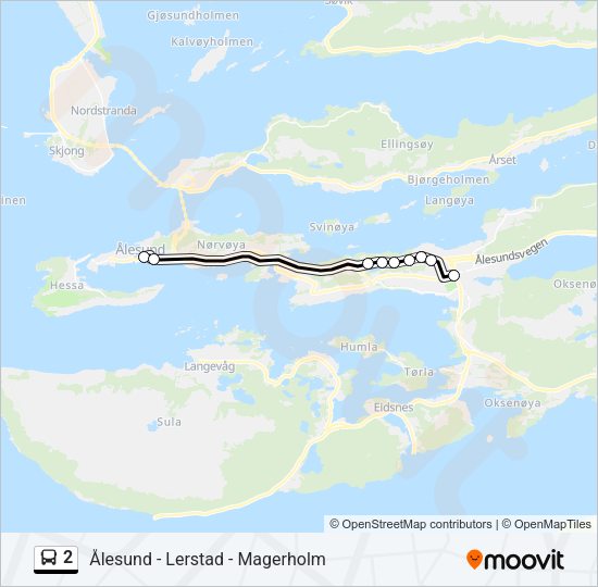 2 Bus Line Map