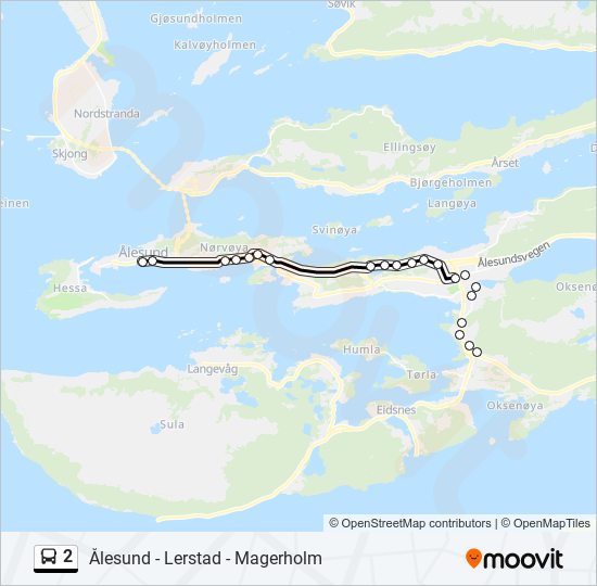 2 bus Line Map