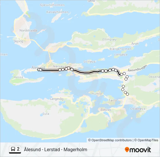 2 Bus Line Map