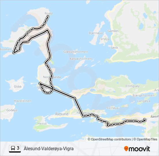 3 bus Line Map