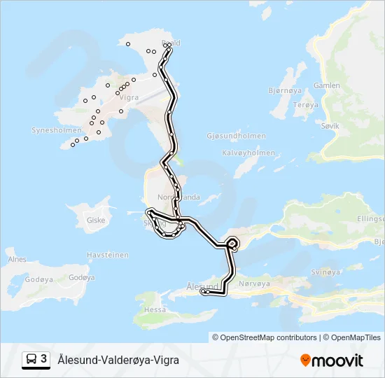 3 Bus Line Map