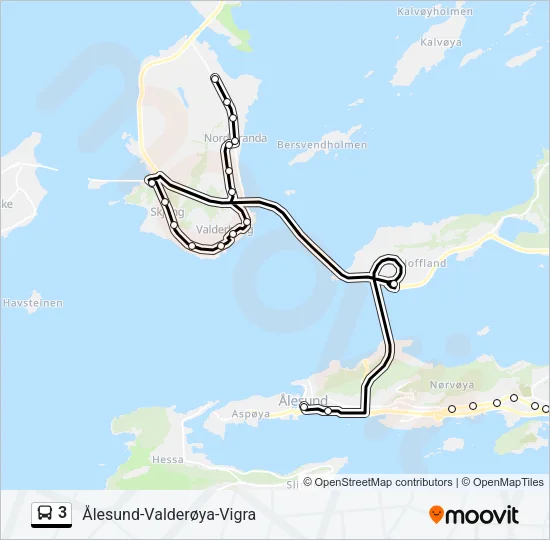 3 Bus Line Map