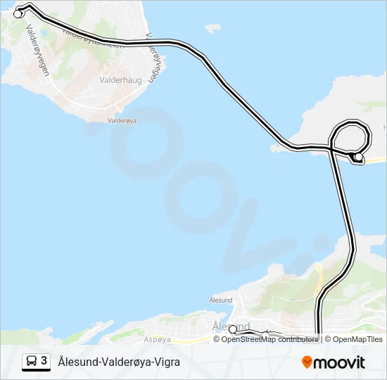 3 Bus Line Map