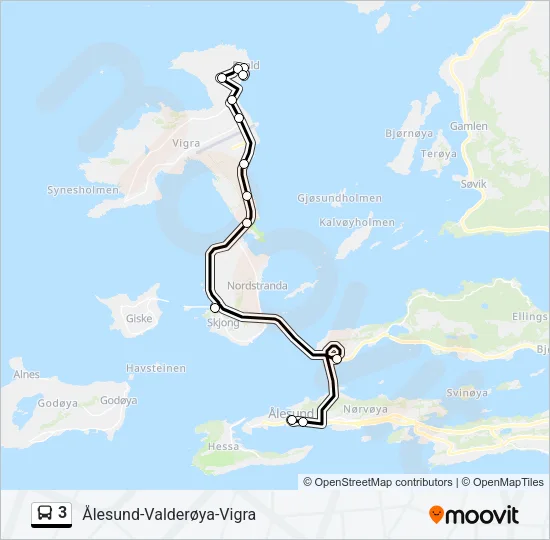 3 Bus Line Map