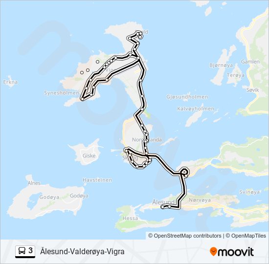 3 bus Line Map