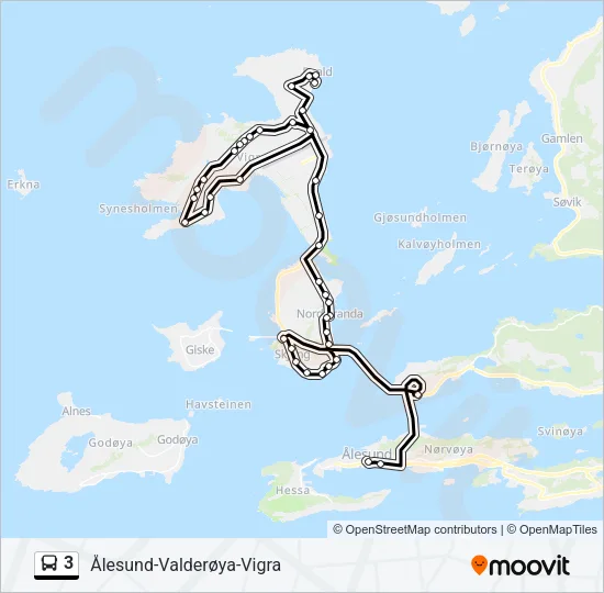 3 Bus Line Map