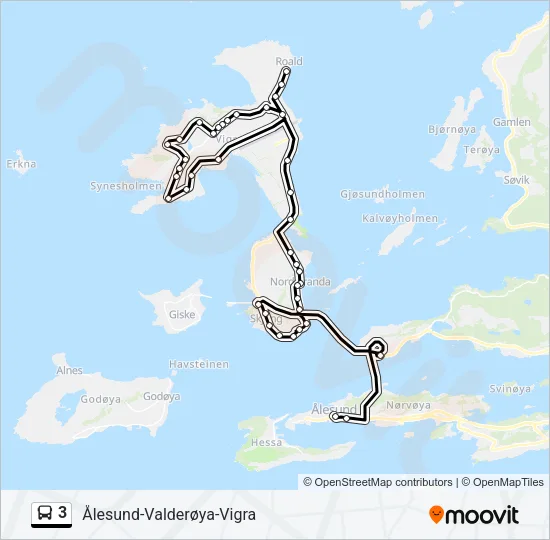 3 Bus Line Map