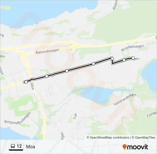 12 Bus Line Map