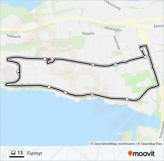 13 Bus Line Map