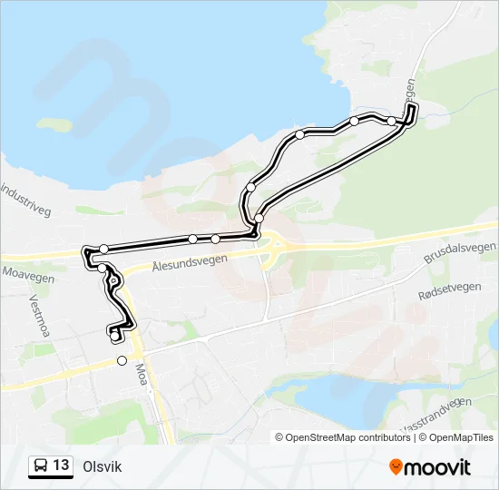 13 Bus Line Map