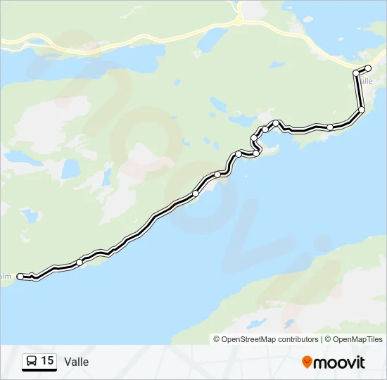 15 Bus Line Map