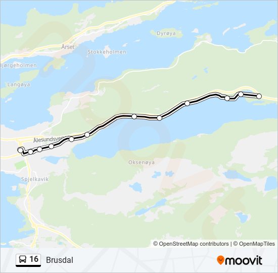 16 bus Line Map