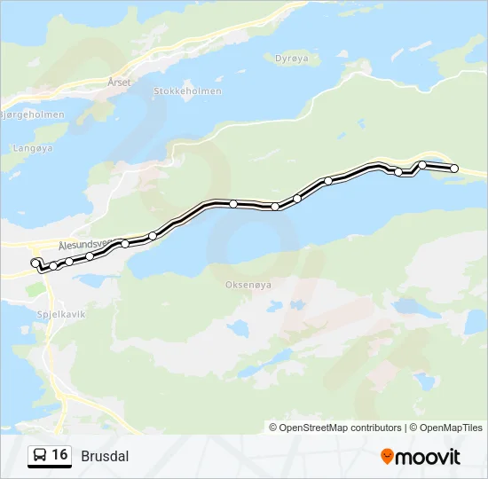 16 Bus Line Map
