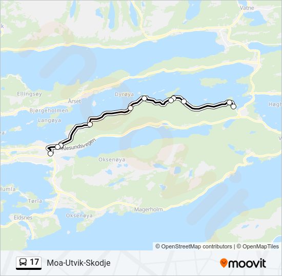 17 bus Line Map