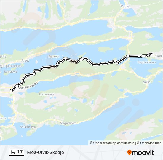 17 Bus Line Map