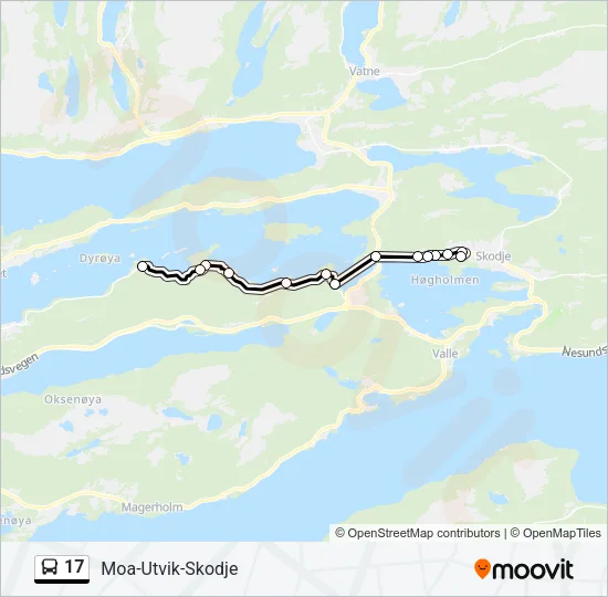 17 Bus Line Map