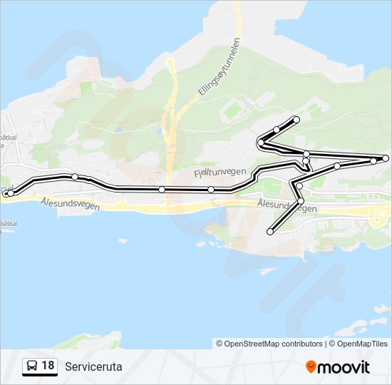 18 Bus Line Map