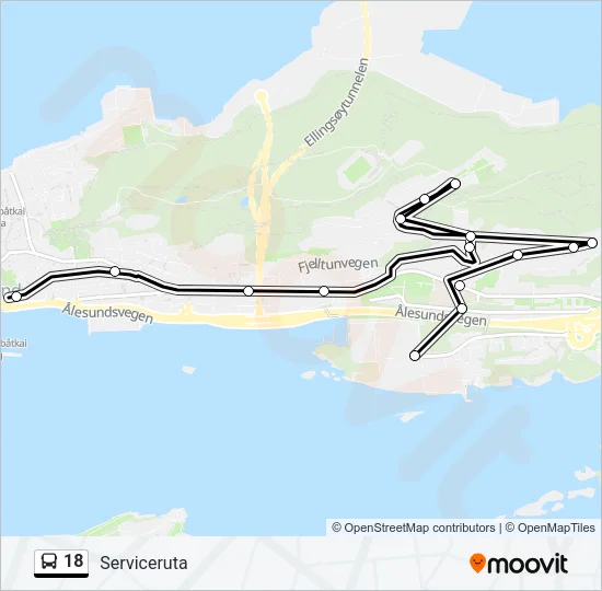 18 Bus Line Map
