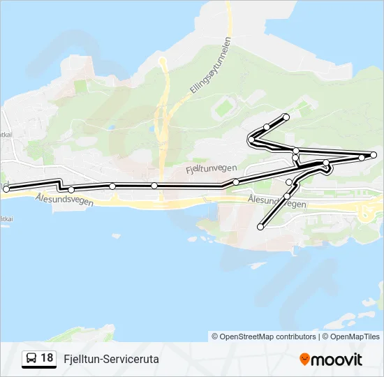 18 Bus Line Map