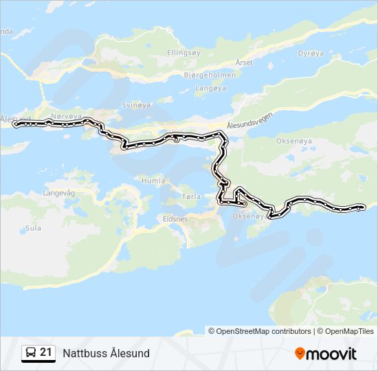 21 Bus Line Map