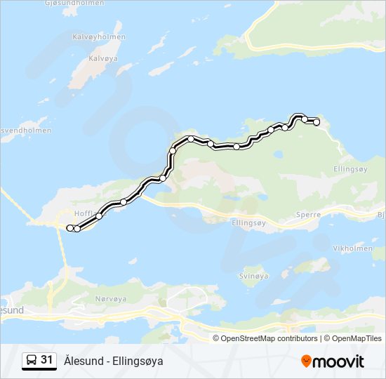 31 bus Line Map