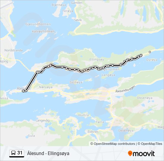 31 bus Line Map