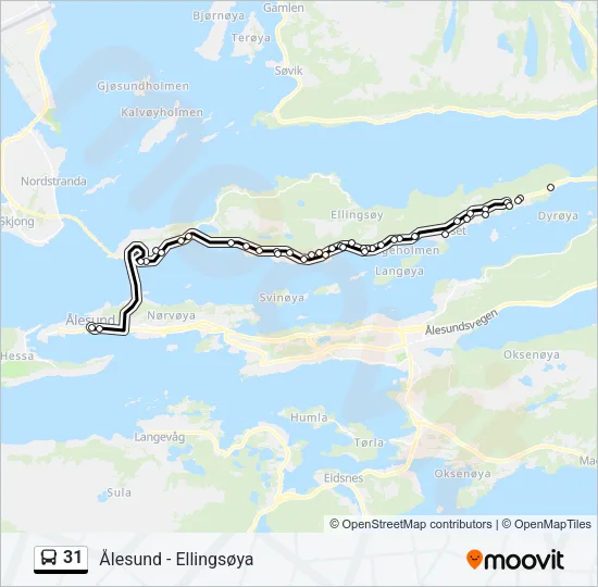 31 Bus Line Map