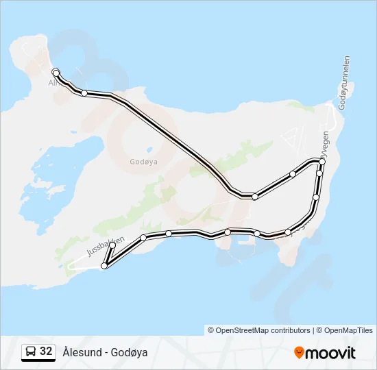 32 Bus Line Map