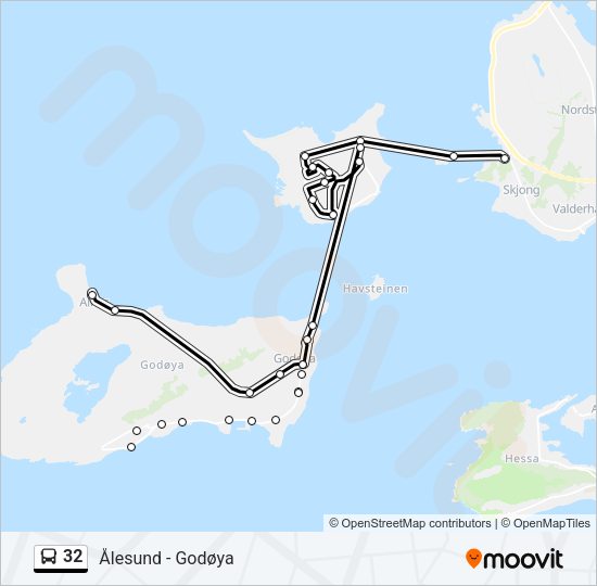 32 Bus Line Map