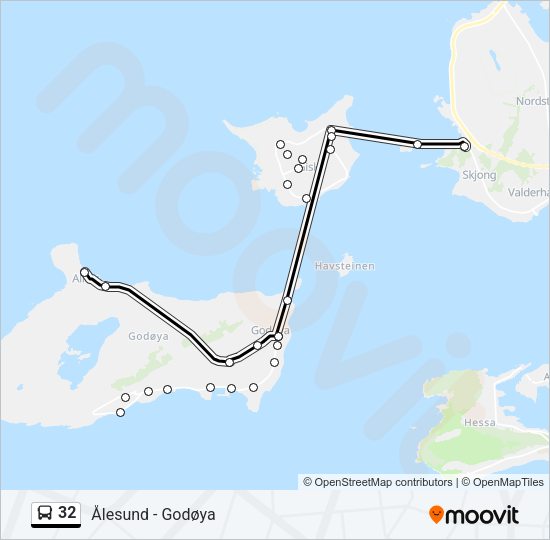 32 Bus Line Map
