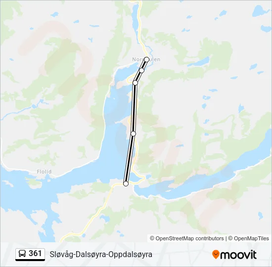 361 Bus Line Map
