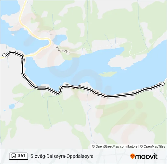 361 Bus Line Map