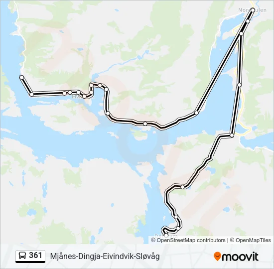 361 Bus Line Map