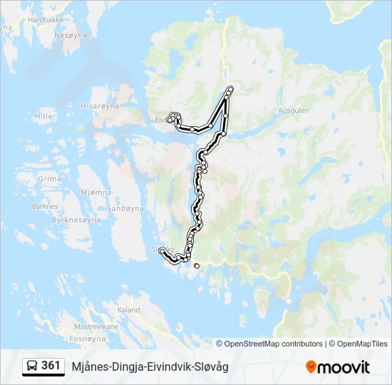 361 Bus Line Map