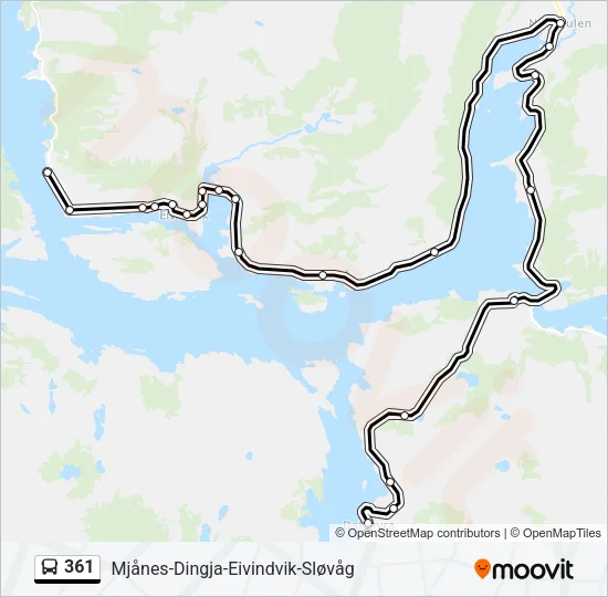 361 Bus Line Map