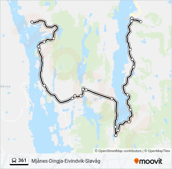 361 Bus Line Map