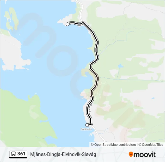 361 Bus Line Map