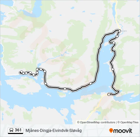 361 Bus Line Map