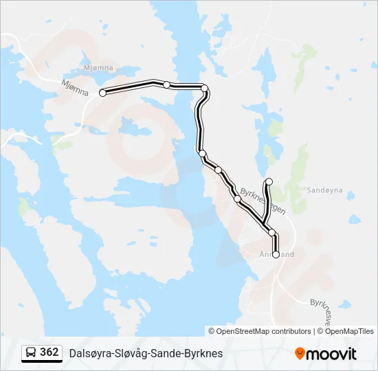 362 Bus Line Map