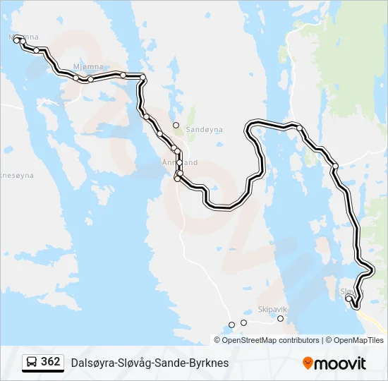 362 Bus Line Map
