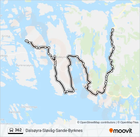 362 Bus Line Map