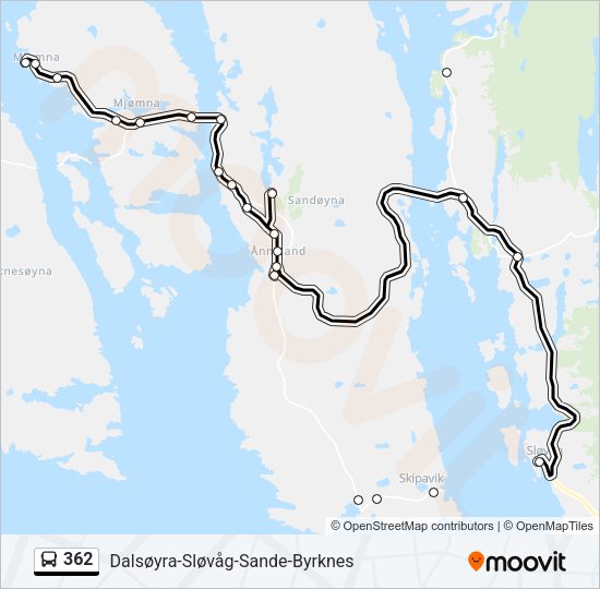 362 Bus Line Map