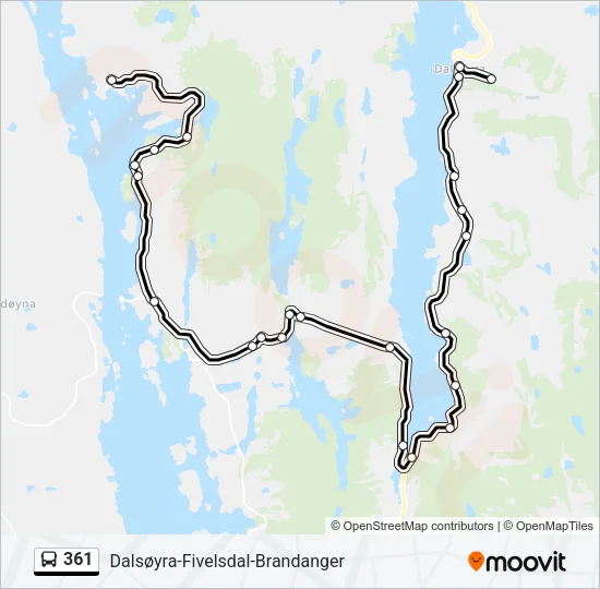 361 Bus Line Map