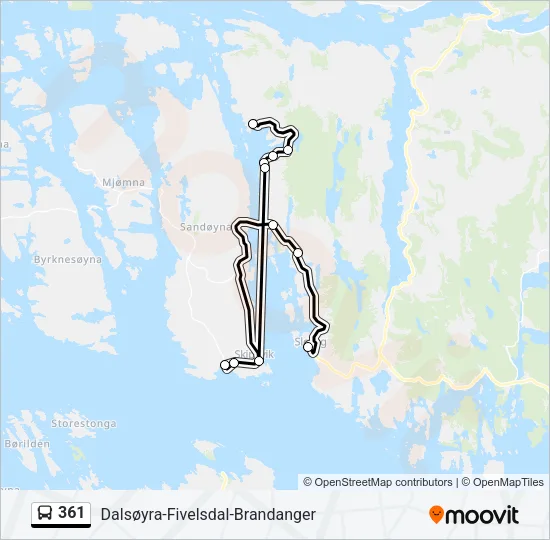 361 Bus Line Map