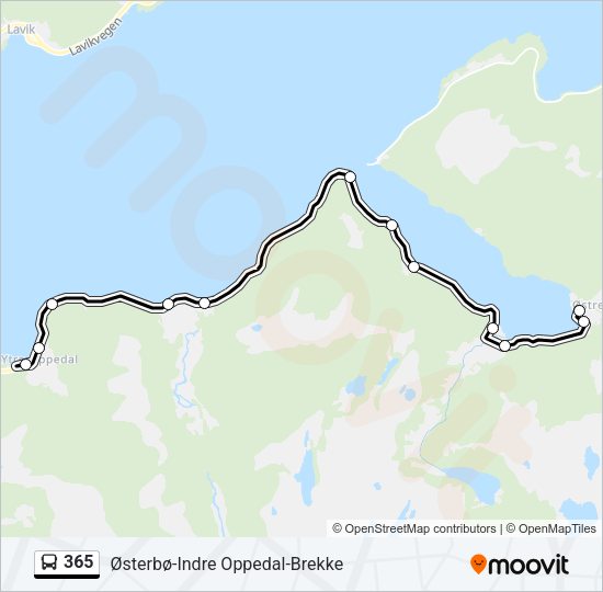365 Bus Line Map